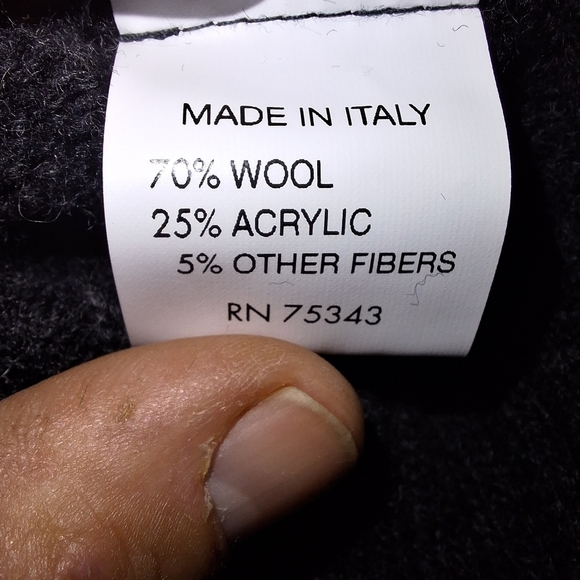 An Uomo Firenza made in Italy wool blend long sleeve 1/4 zip tiered XL sweater - Picture 7 of 7